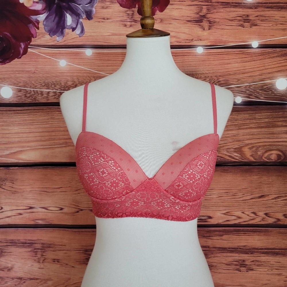 Victoria's Secret Coral Padded Demi Bralette